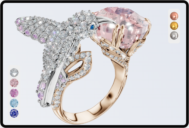 个性化珠宝定制界面展示