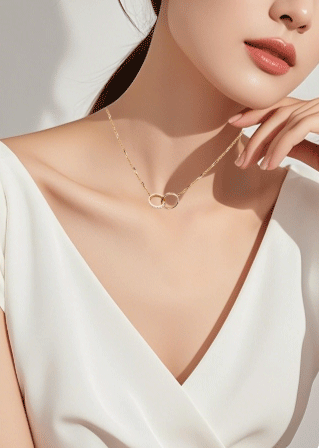 项链试戴效果图